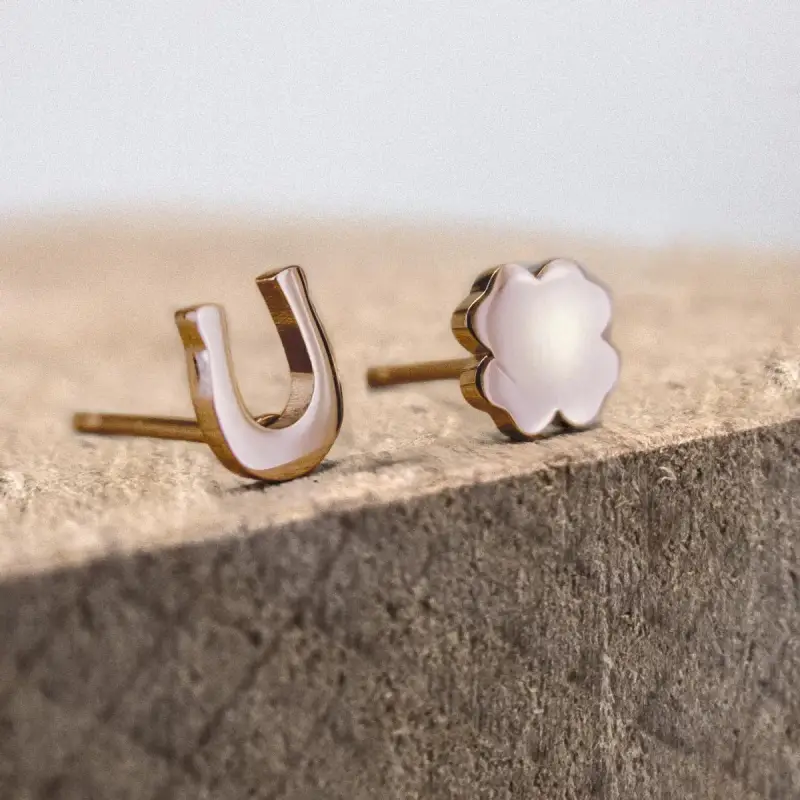 Orecchini da donna a trifoglio e ferro di cavallo Ponytail & Co