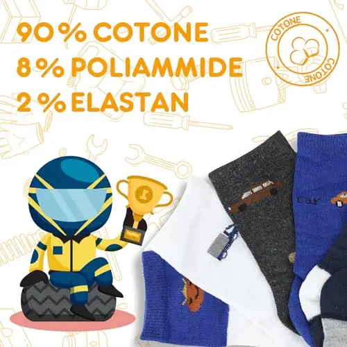 POPYS 12 Paia calzini bambino - calzini corti bambino - calzini corti bambina miniatura 3