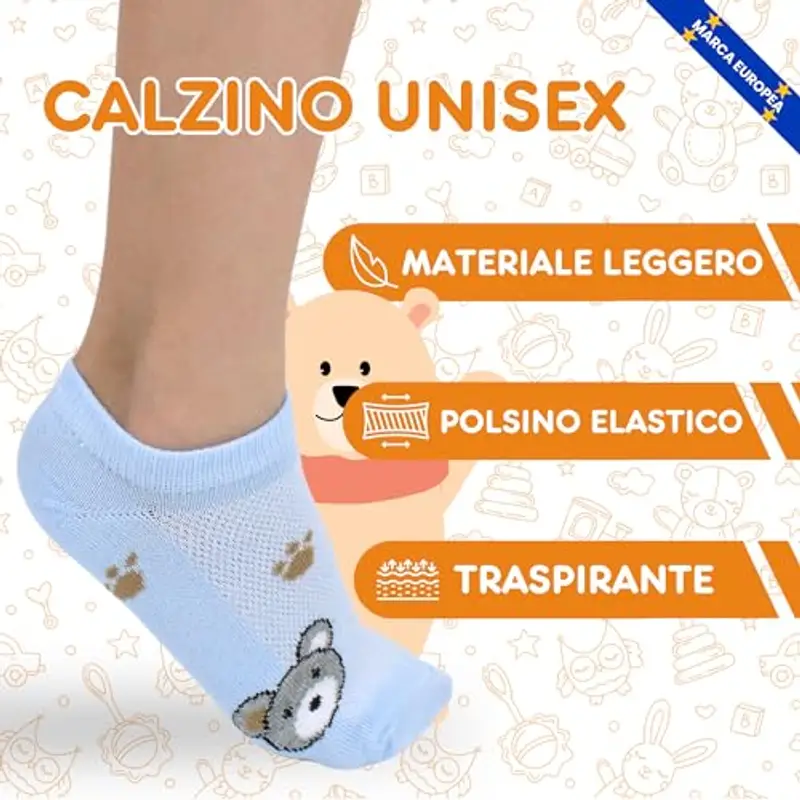POPYS® 12 Paia Calzini Corti bambini Unisex | Calzini Corti Bambina | Calzini Corti Bambino | Calzini Bambina | Calzini Bambino (IT, Numero, 32, 36, Multicolore 2) miniatura 2
