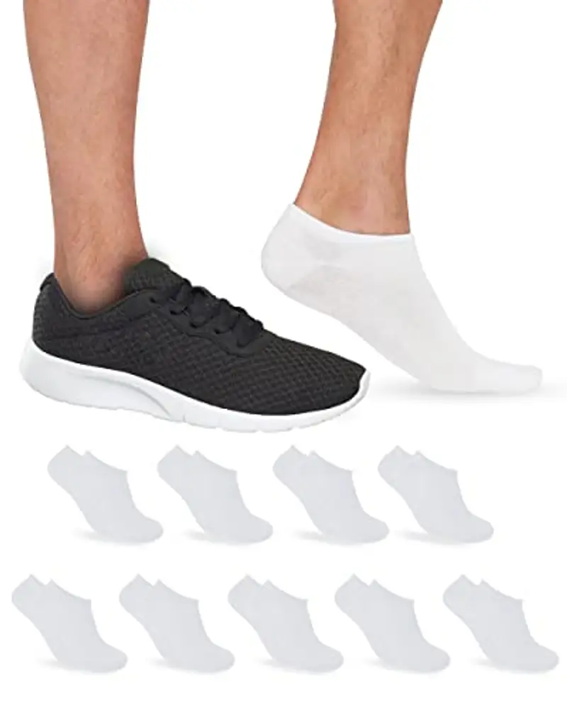 POPYS® 9 Paia Calzini Corti uomo di Cotone | Calzini corti donna | calzini donna | calzini uomo | fantasmini uomo | fantasmini donna. (IT, Numero, 35, 40, Regular, Regular, Bianco)