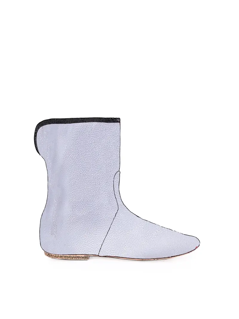 Stivaletto Con Rivolto Argento (metallizzato) Metallic Eu