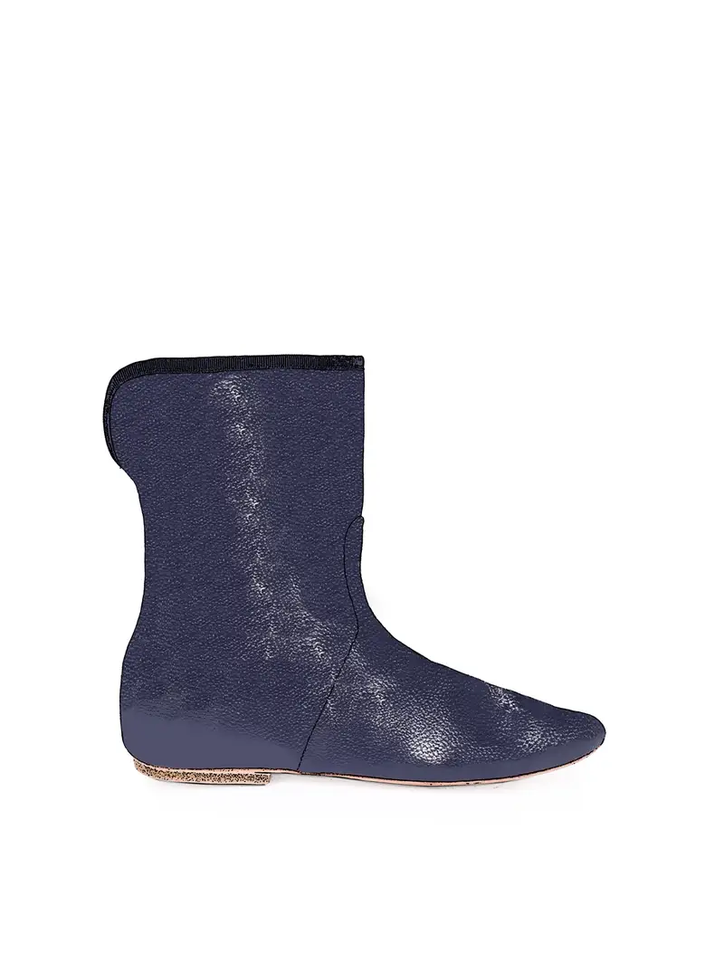 Stivaletto Con Rivolto Blu Scuro Eu