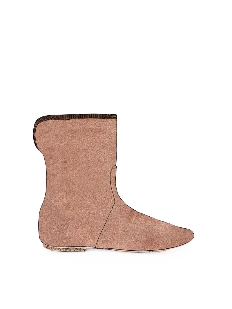 Stivaletto Con Rivolto Marrone Scamosciato Eu