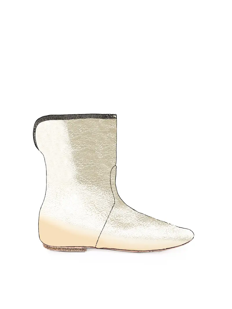 Stivaletto Con Rivolto Oro (metallizzato) Metallic Eu