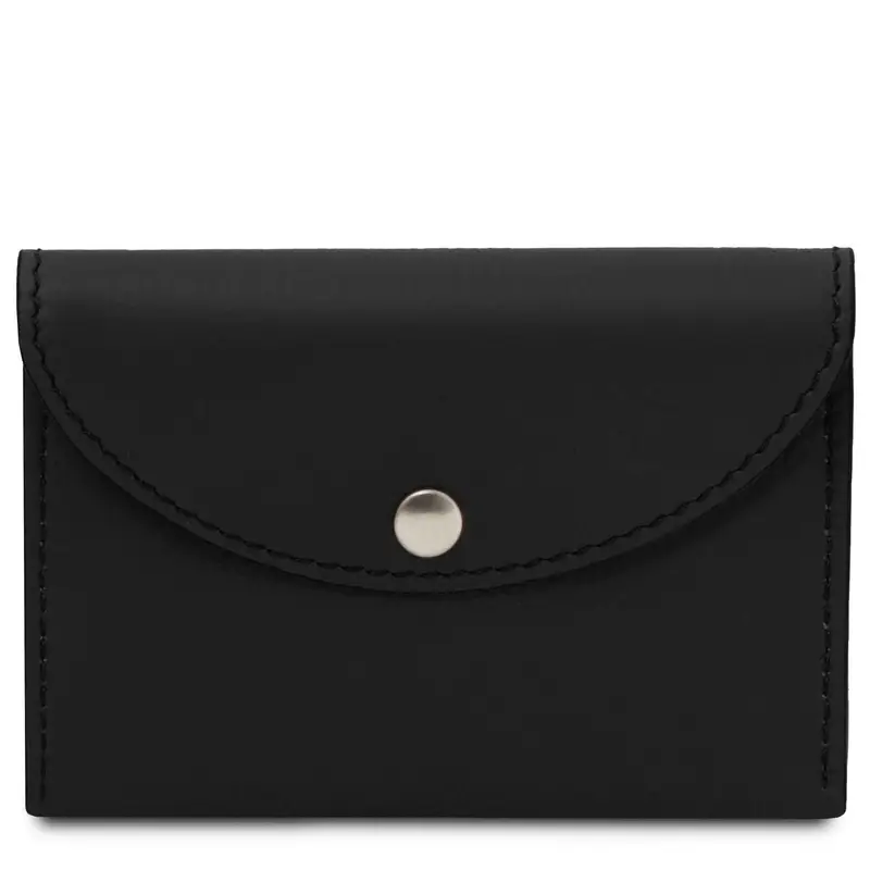 Porta biglietti da visita / carte di credito in pelle Nero