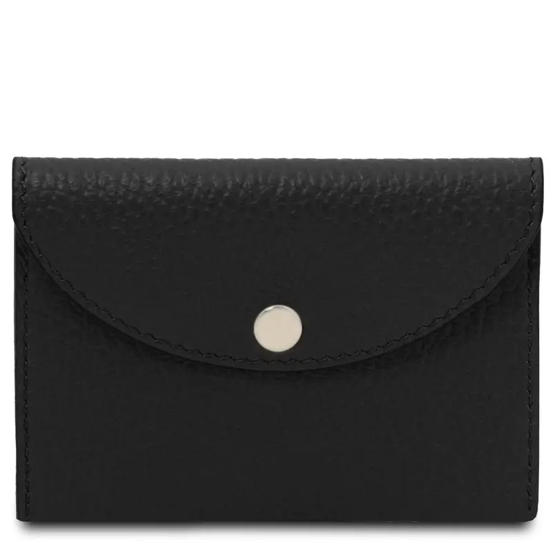 Porta biglietti da visita / carte di credito in pelle Nero