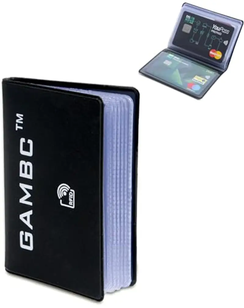 GAMBC Porta carte di credito Uomo Nero 942751