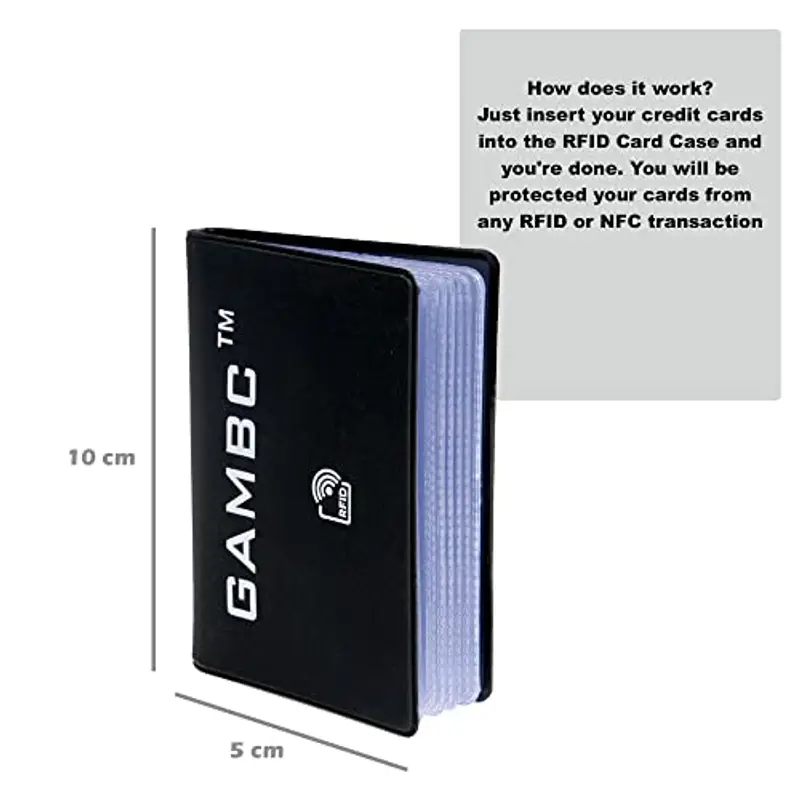 GAMBC Porta carte di credito Uomo Nero 942751 miniatura 3