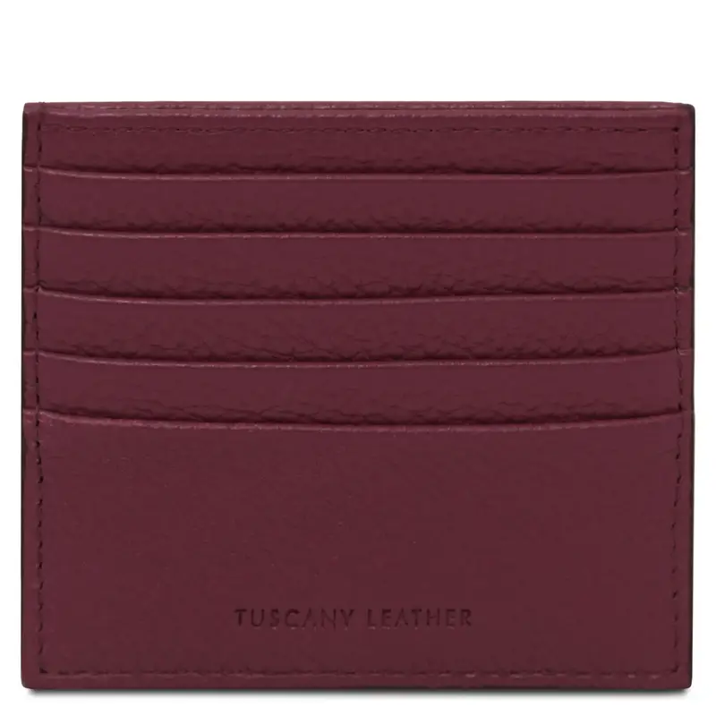 Portacarte in pelle Bordeaux