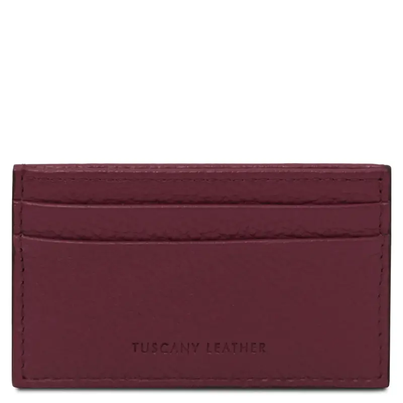 Portacarte in pelle Bordeaux