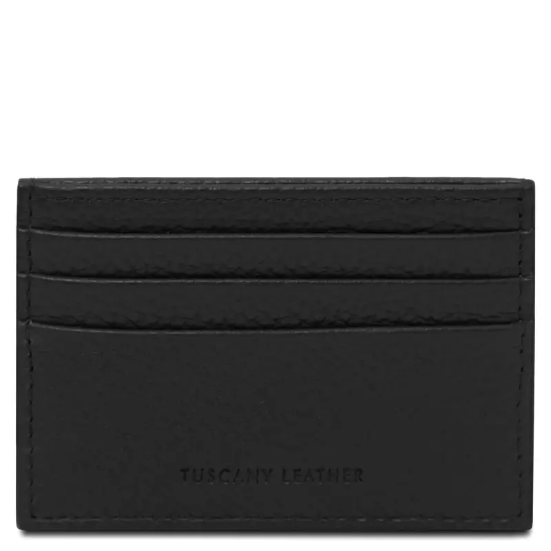 Portacarte in pelle Nero