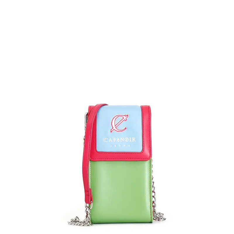 portacellulare con logo ricamato multicolor