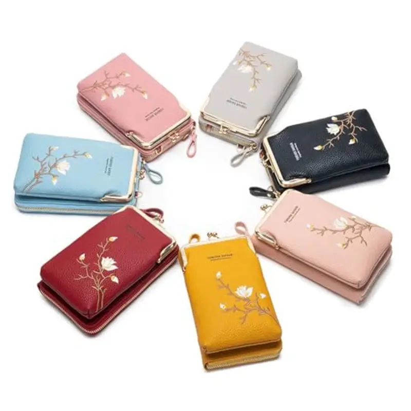 Portafoglio a Tracolla Da Donna Con Porta Cellulare, Borsetta per Cellulare Con Scomparti per Carte miniatura 2