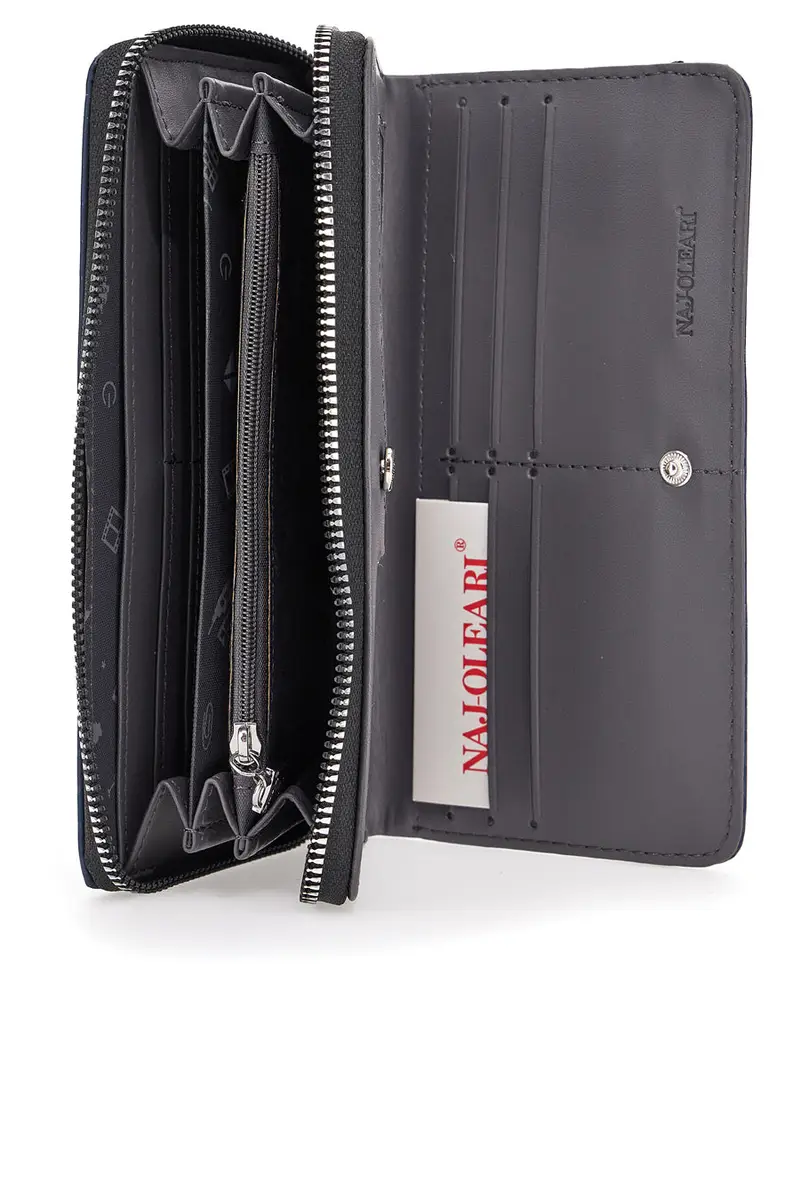 Portafoglio a ventaglio Naj Oleari Cob 2446/GOMM2 Blu miniatura 2