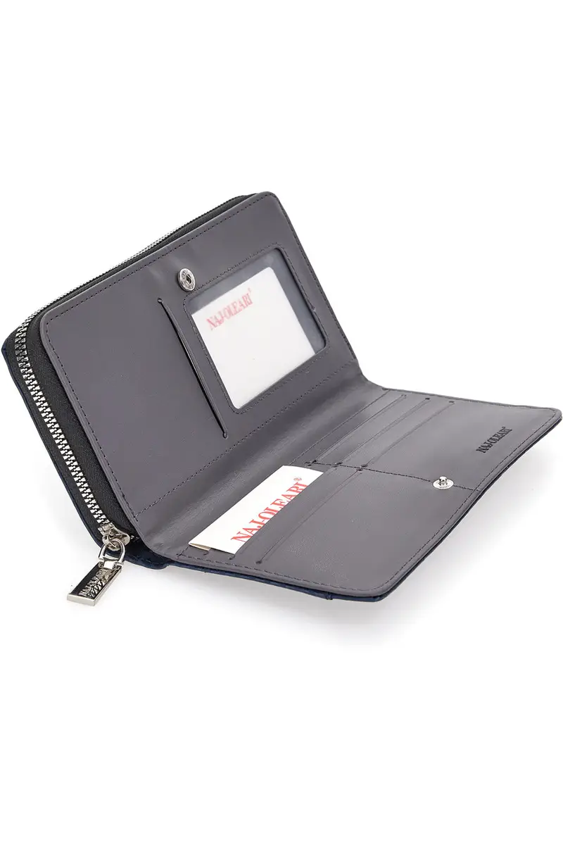 Portafoglio a ventaglio Naj Oleari Cob 2446/GOMM2 Blu miniatura 3