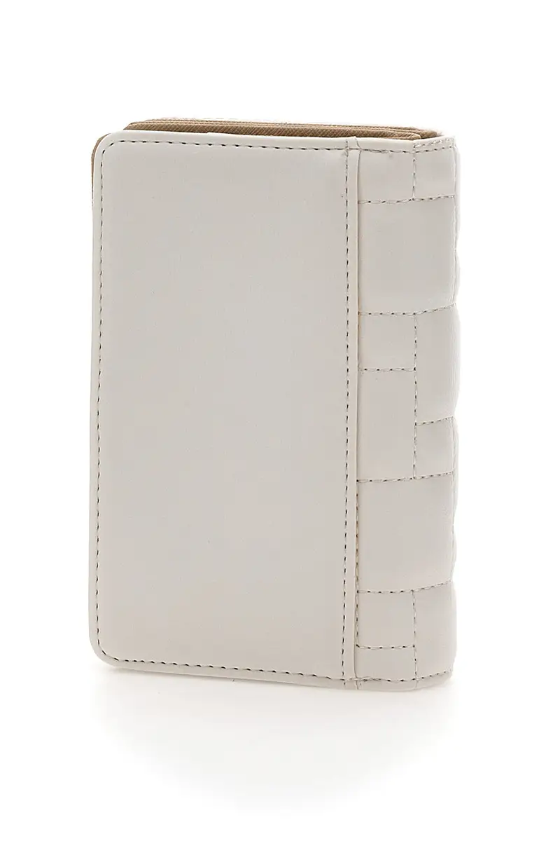 Portafoglio bianco con bottone LANCETTI QUICEY miniatura 2