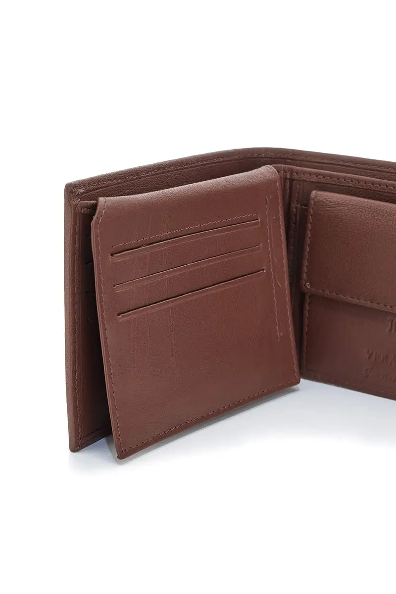 Portafoglio da Uomo Marrone In vera pelle Jaguar PF830-1 miniatura 2