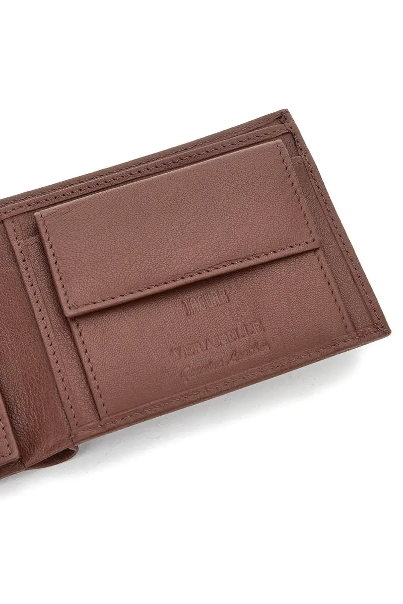 Portafoglio da Uomo Marrone In vera pelle Jaguar PF830-1 miniatura 3