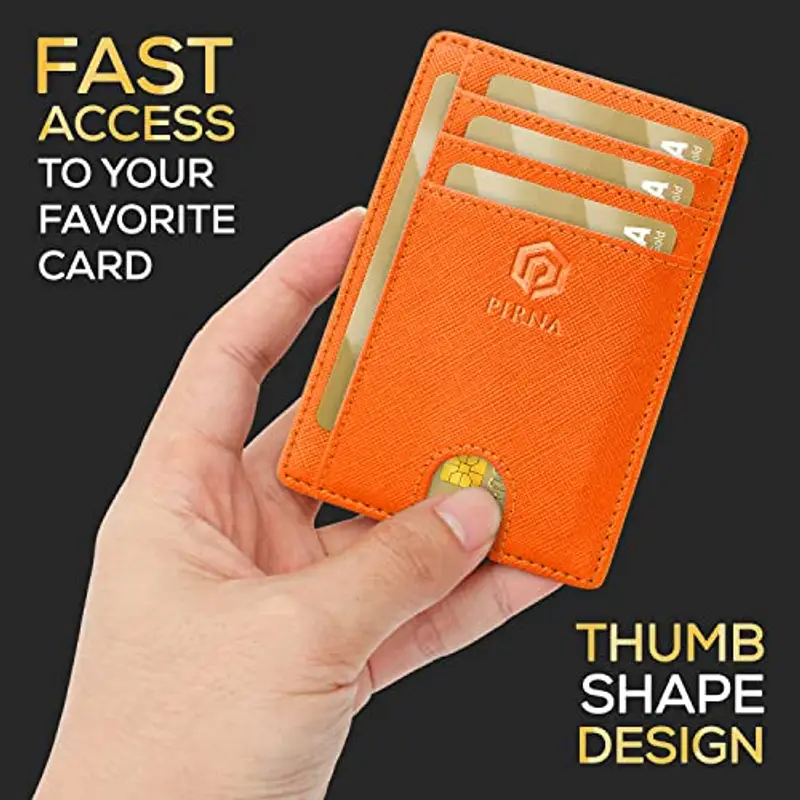 PIRNA Porta carte di credito Uomo Arancione 1600006 miniatura 2