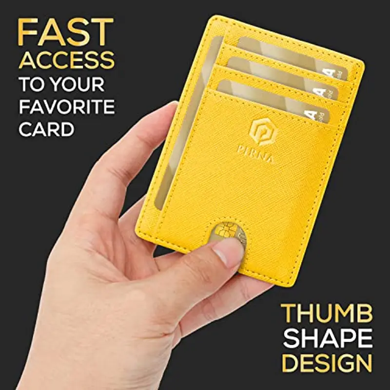 PIRNA Porta carte di credito Uomo Giallo 1600002 miniatura 2