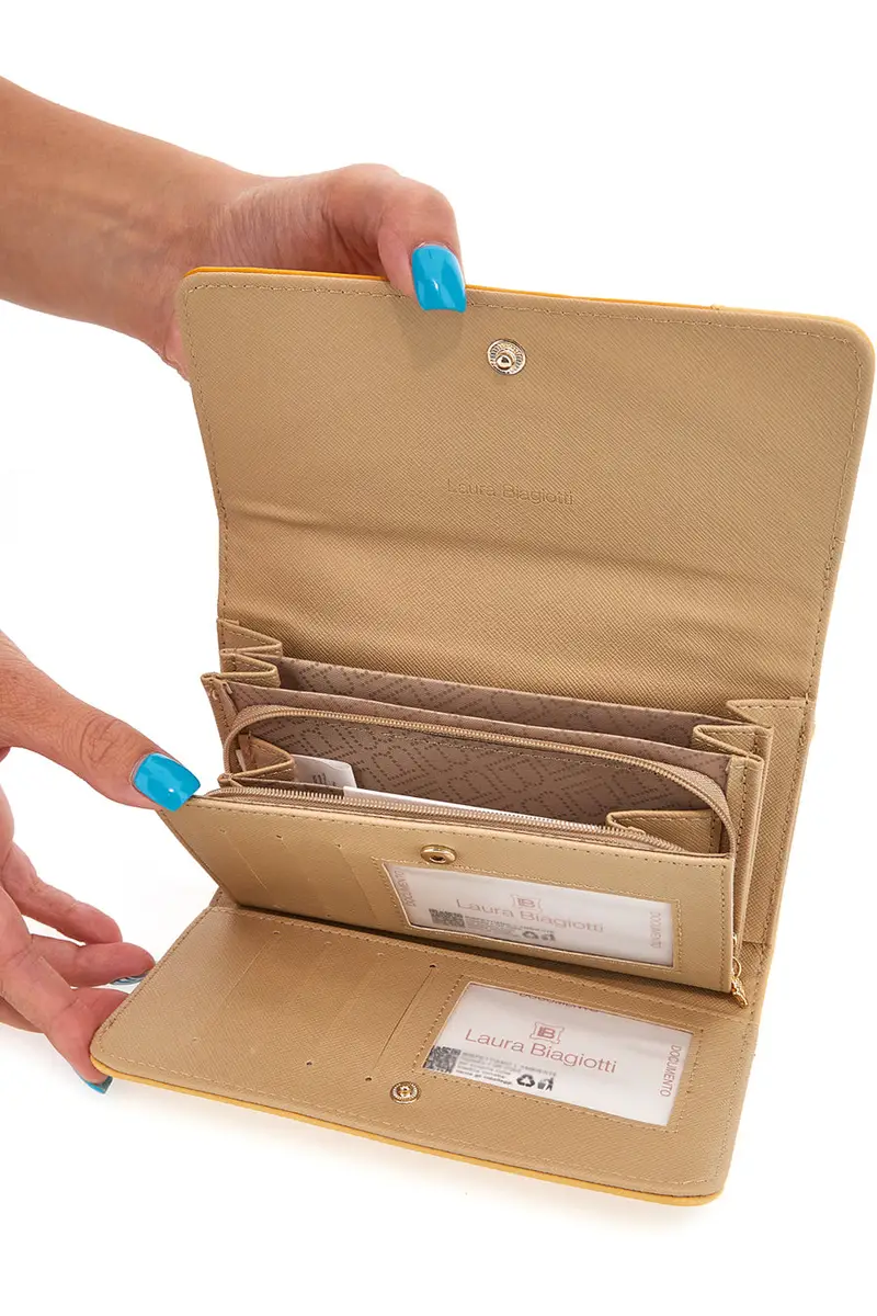 Portafoglio Giallo Laura Biagiotti RENNEL miniatura 3