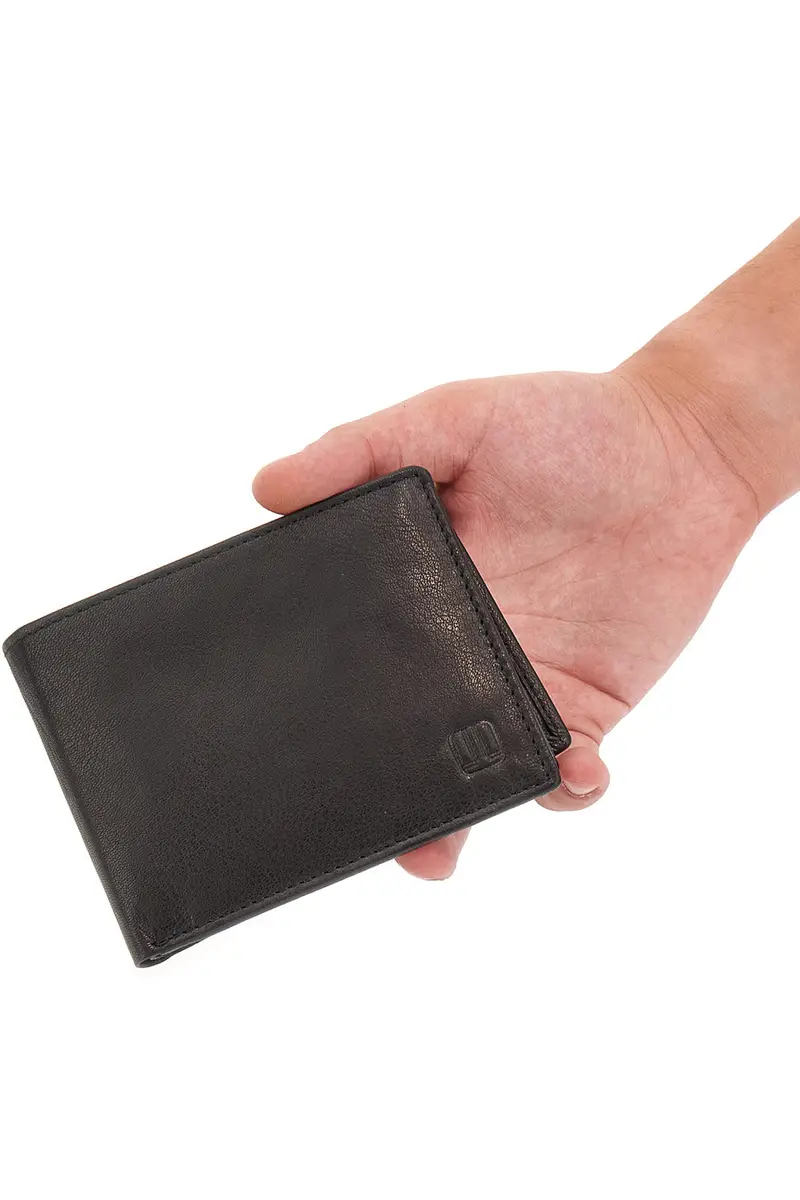 PORTAFOGLIO NERO CON DETTAGLI COLORATI LANCETTI CHASE