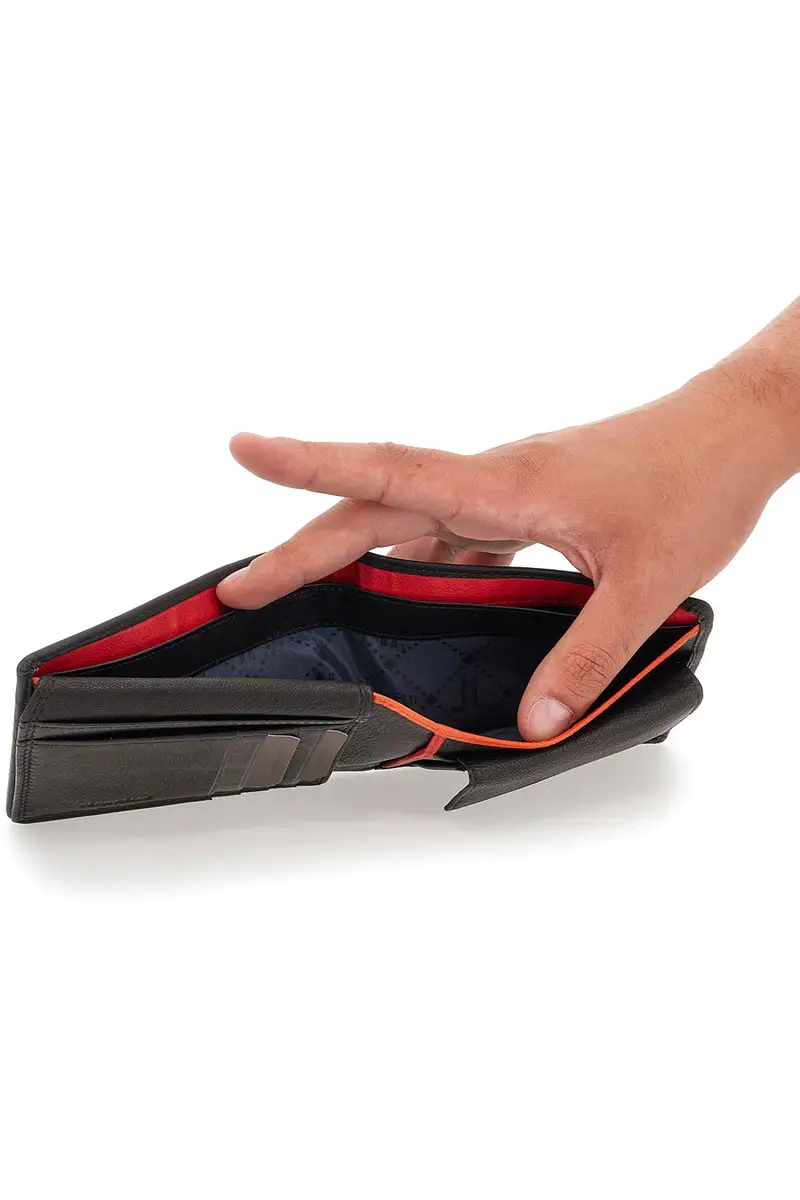 PORTAFOGLIO NERO CON DETTAGLI COLORATI LANCETTI CHASE miniatura 3