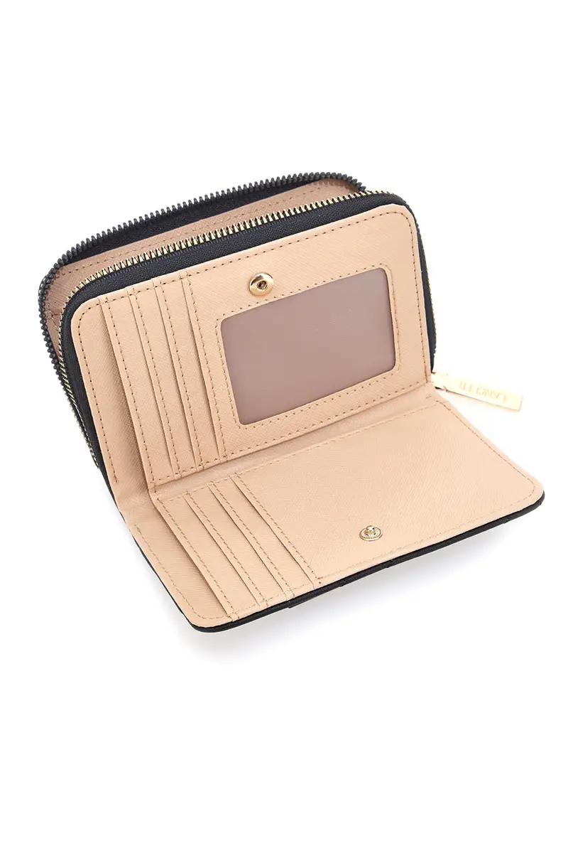 Portafoglio Nero Con Dettagli Oro Lancetti Norvil 508-84 miniatura 2