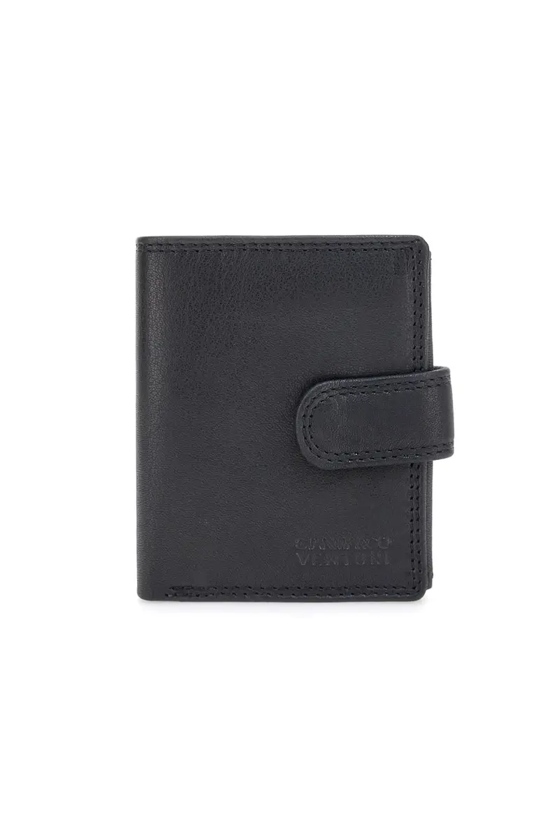 Portafoglio Nero da Uomo In Vera Pelle GianMarco Venturi 109