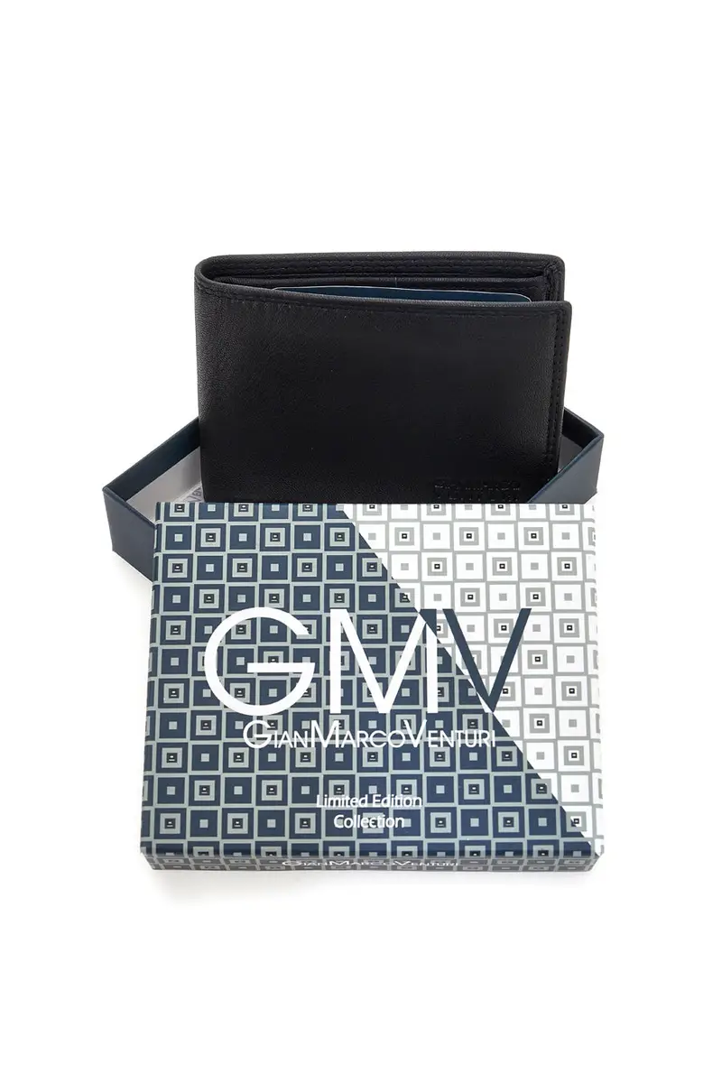 Portafoglio Nero In Pelle GianMarco Venturi 80-U25 miniatura 2