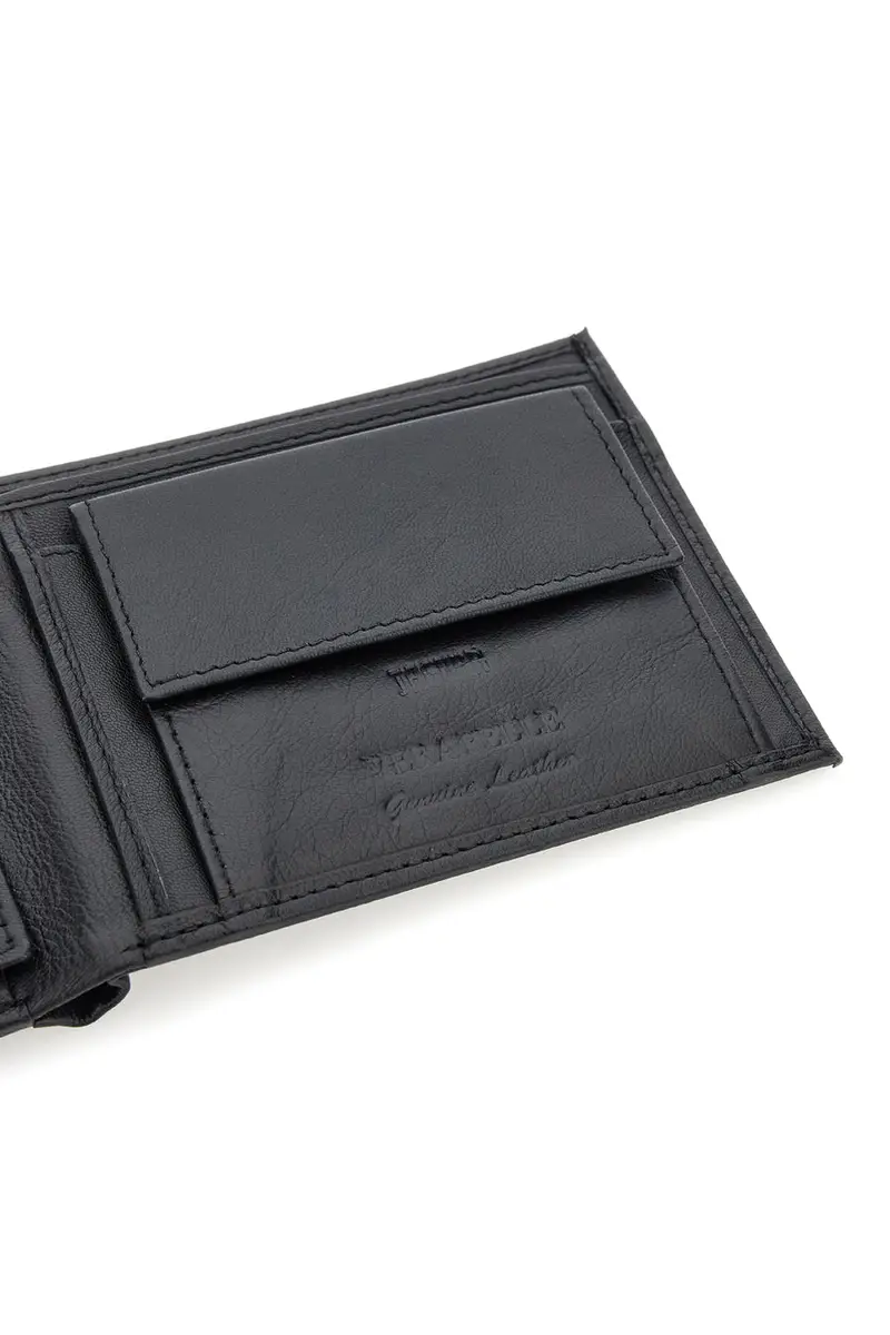 Portafoglio Nero In vera pelle Jaguar PF827-1 miniatura 2