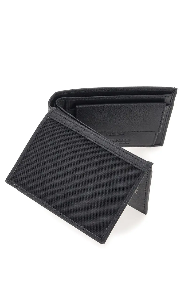 Portafoglio Nero in Vera Pelle JAGUAR PF873-1 miniatura 2