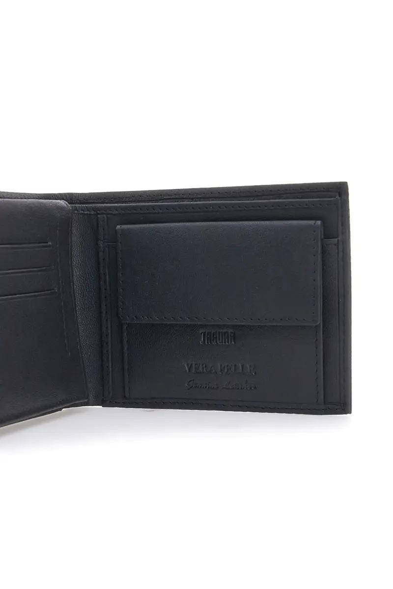 Portafoglio Nero in Vera Pelle JAGUAR PF873-1 miniatura 3