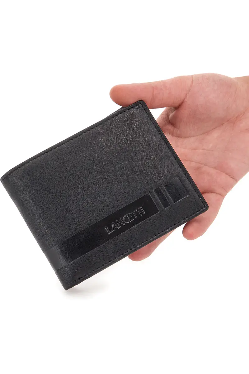 PORTAFOGLIO NERO LANCETTI FRADES