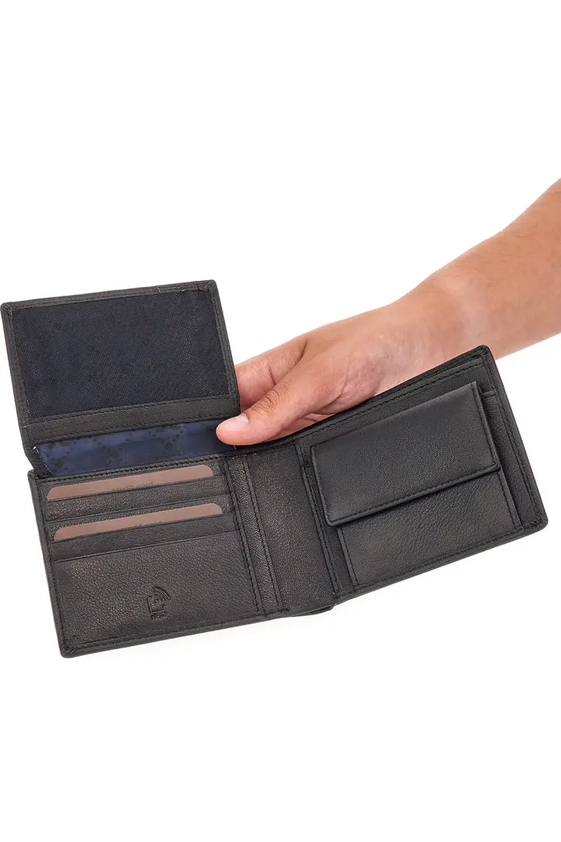 PORTAFOGLIO NERO LANCETTI FRADES miniatura 2