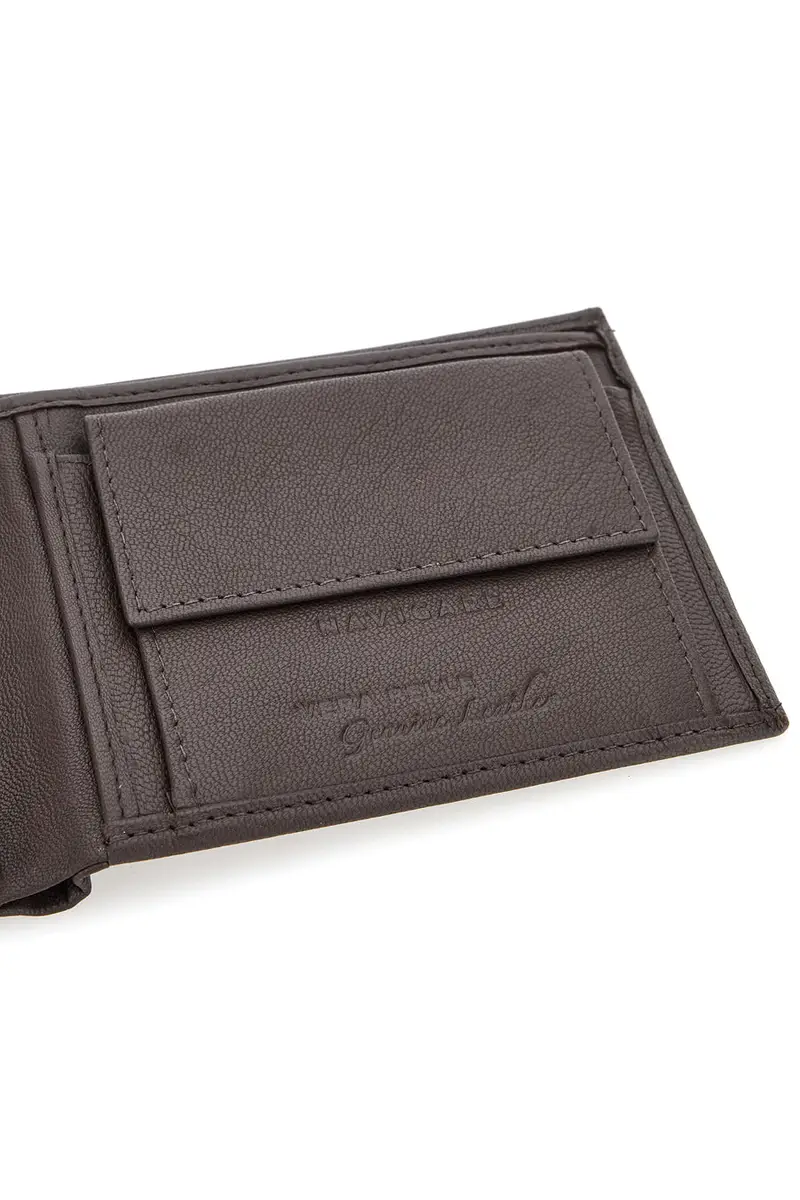 Portafoglio Slim Marrone In vera pelle Navigare PF828 miniatura 2