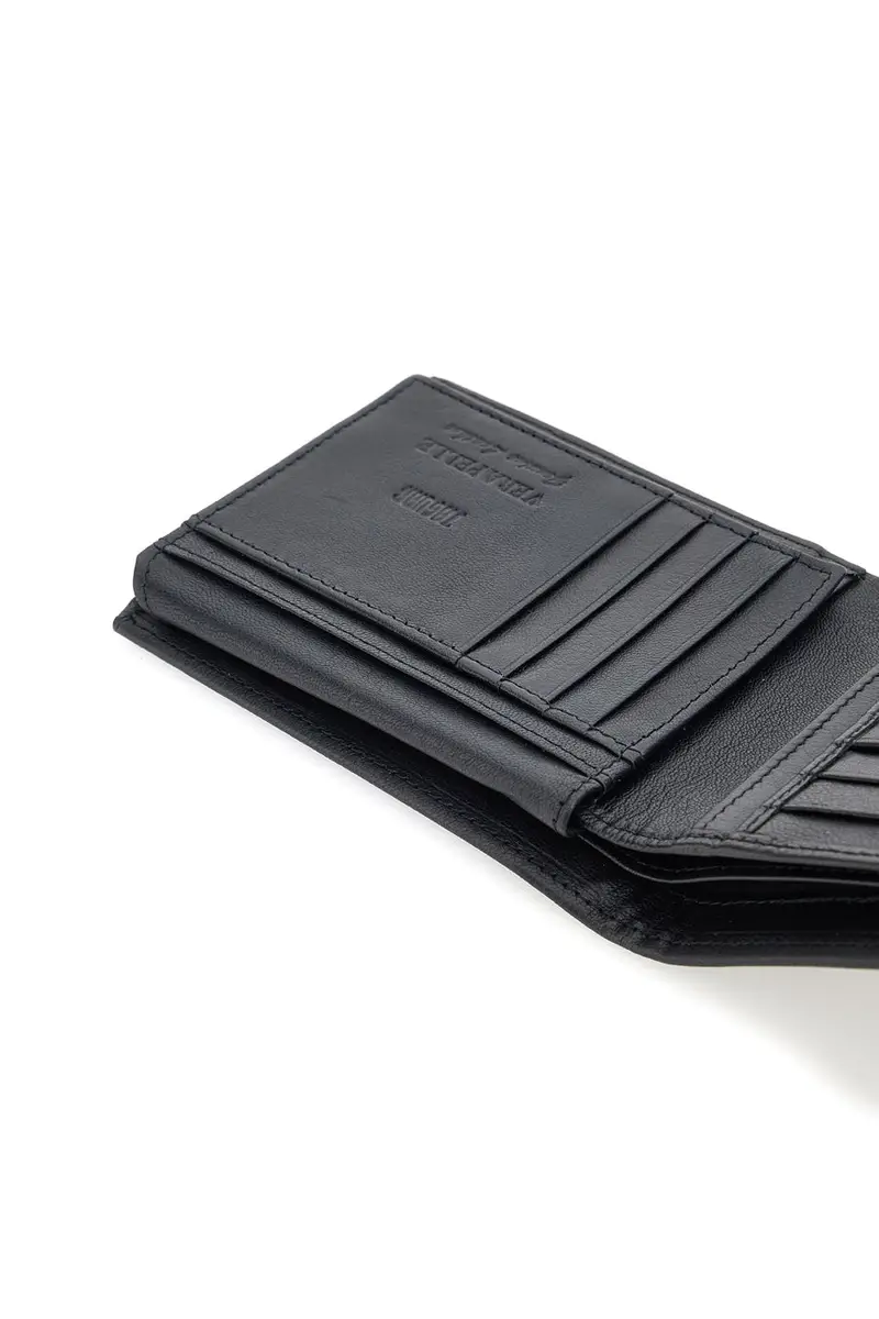 Portafoglio Slim Nero In vera pelle Jaguar PF825-100 miniatura 2