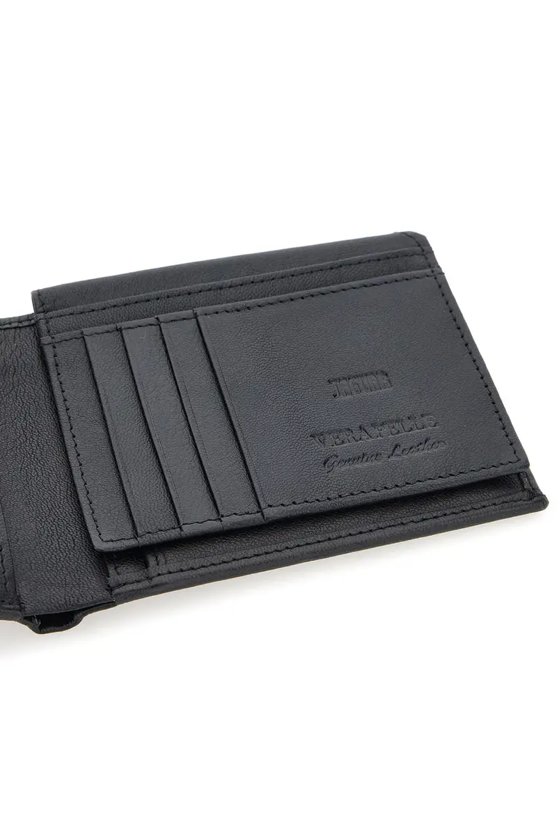 Portafoglio Slim Nero In vera pelle Jaguar PF825-4 miniatura 3