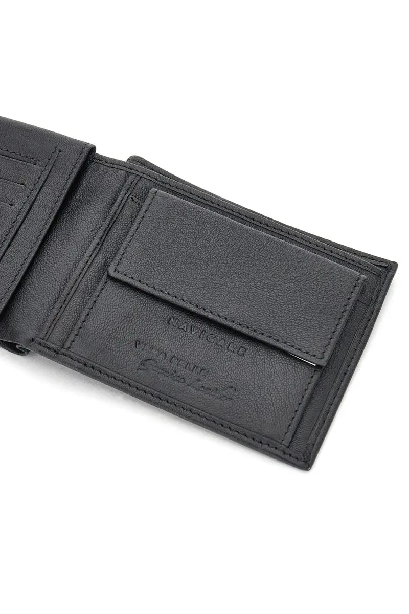 Portafoglio Slim Nero In vera pelle Navigare PF-840 miniatura 2