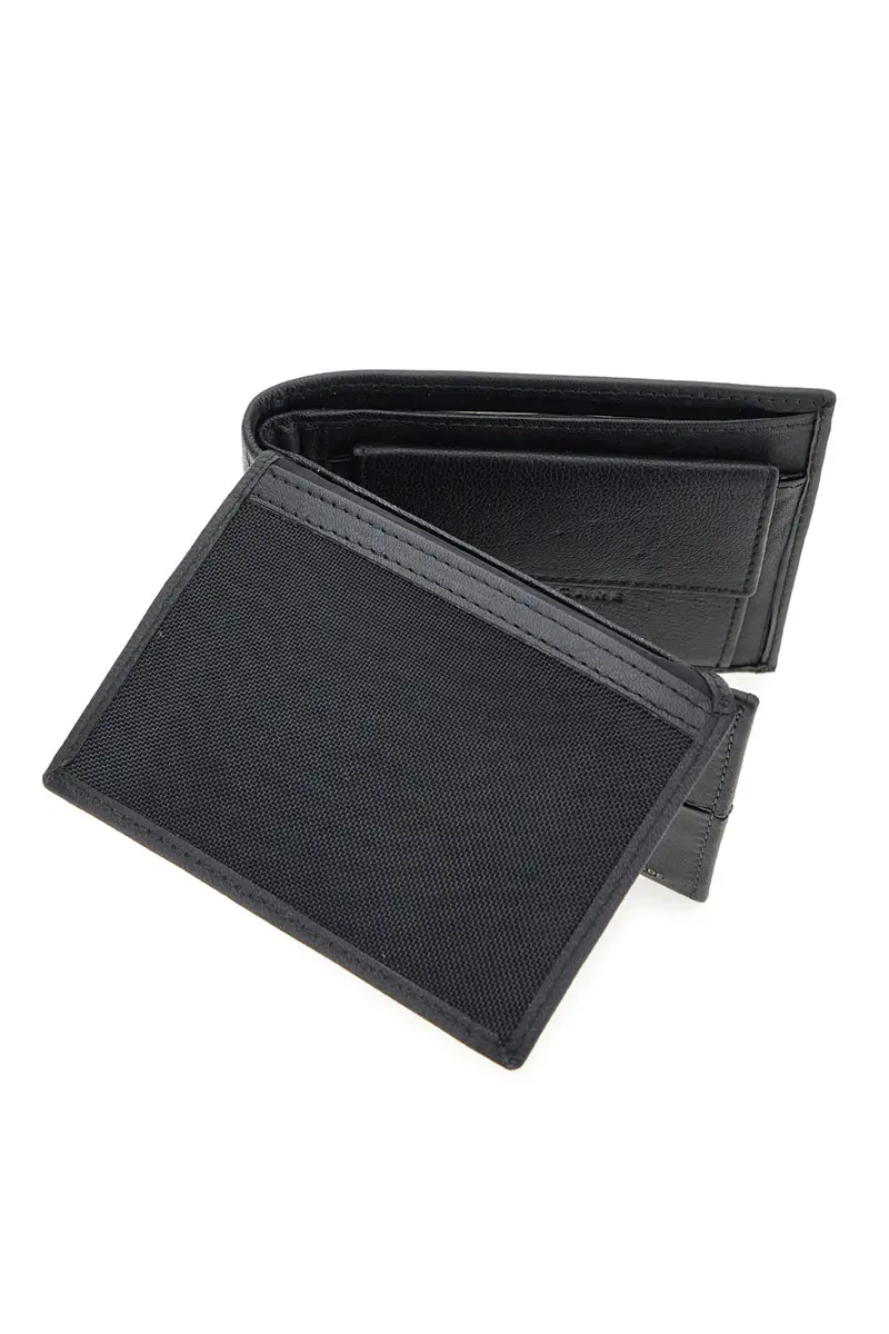 Portafoglio Slim Nero In vera pelle Navigare PF-841 miniatura 3