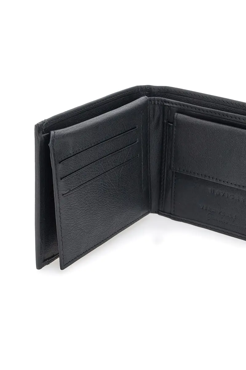 Portafoglio Slim Nero In vera pelle Navigare PF828 miniatura 3