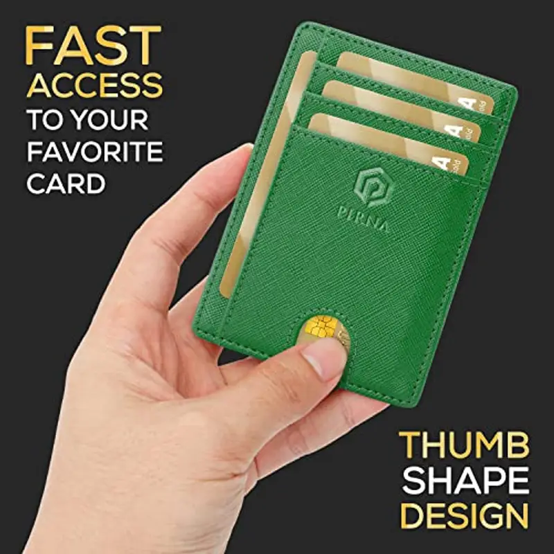 PIRNA Porta carte di credito Uomo Verde 1600005 miniatura 2