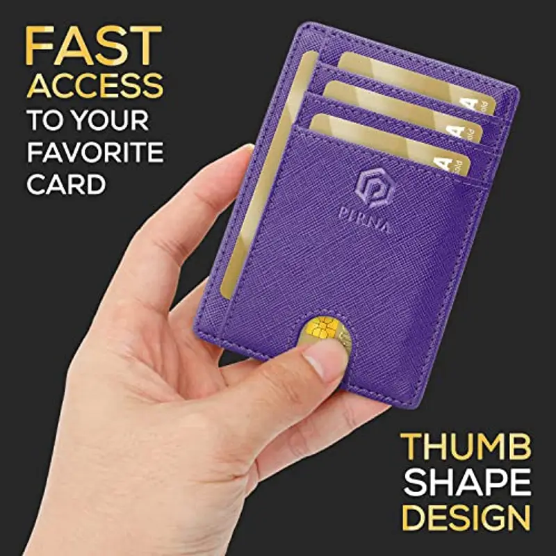 PIRNA Porta carte di credito Uomo Viola 1600009 miniatura 2