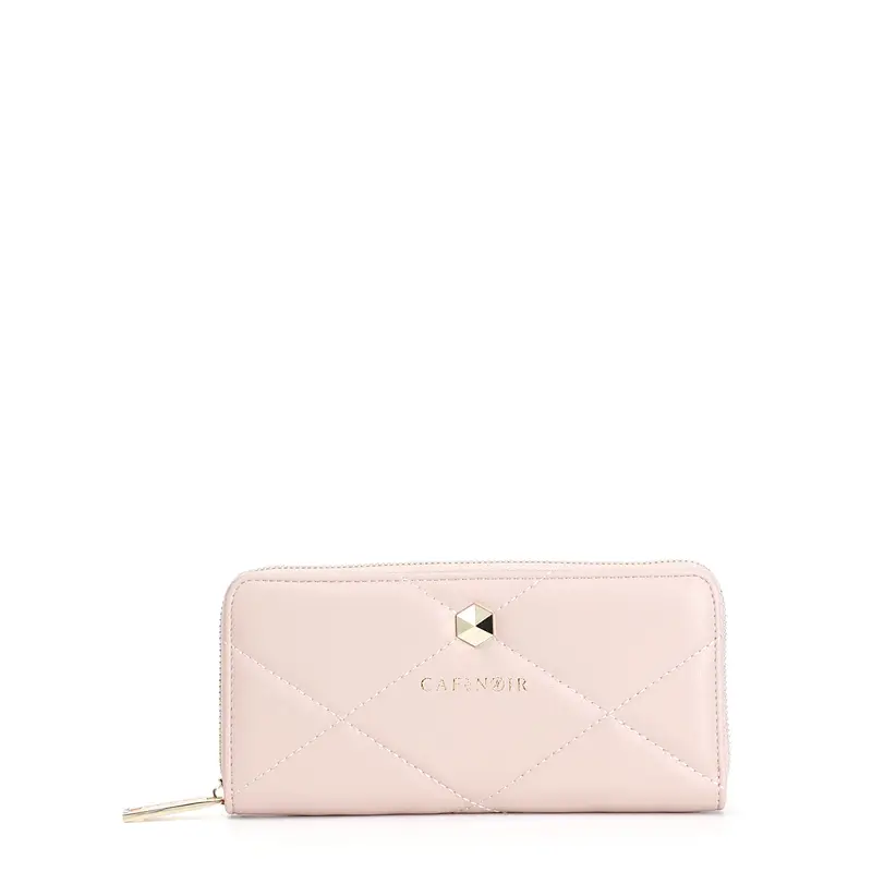 portafoglio zip around trapuntato nude taglia unica