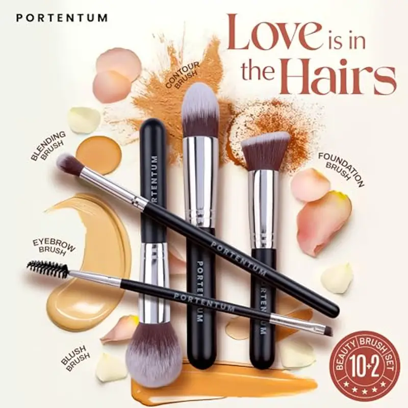 PORTENTUM Set pennelli make-up Multicolore 1251317 miniatura 3