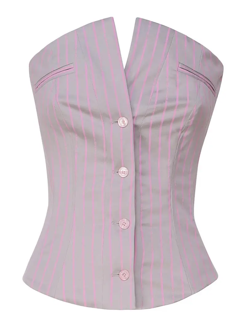 Top a corsetto Grigio