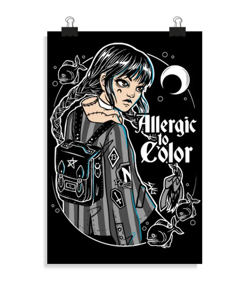 Poster verticale 2:3 - (20 x 30 cm) allergico al colore