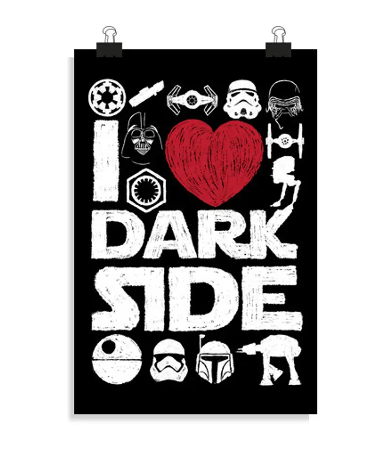 Poster verticale 2: 3 - (20 x 30 cm) amoree il side dark