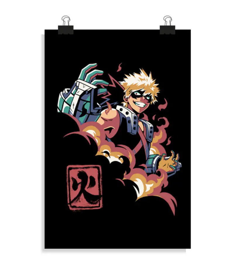 Poster verticale 2:3 - (20 x 30 cm) bakugou il mio hero accademico