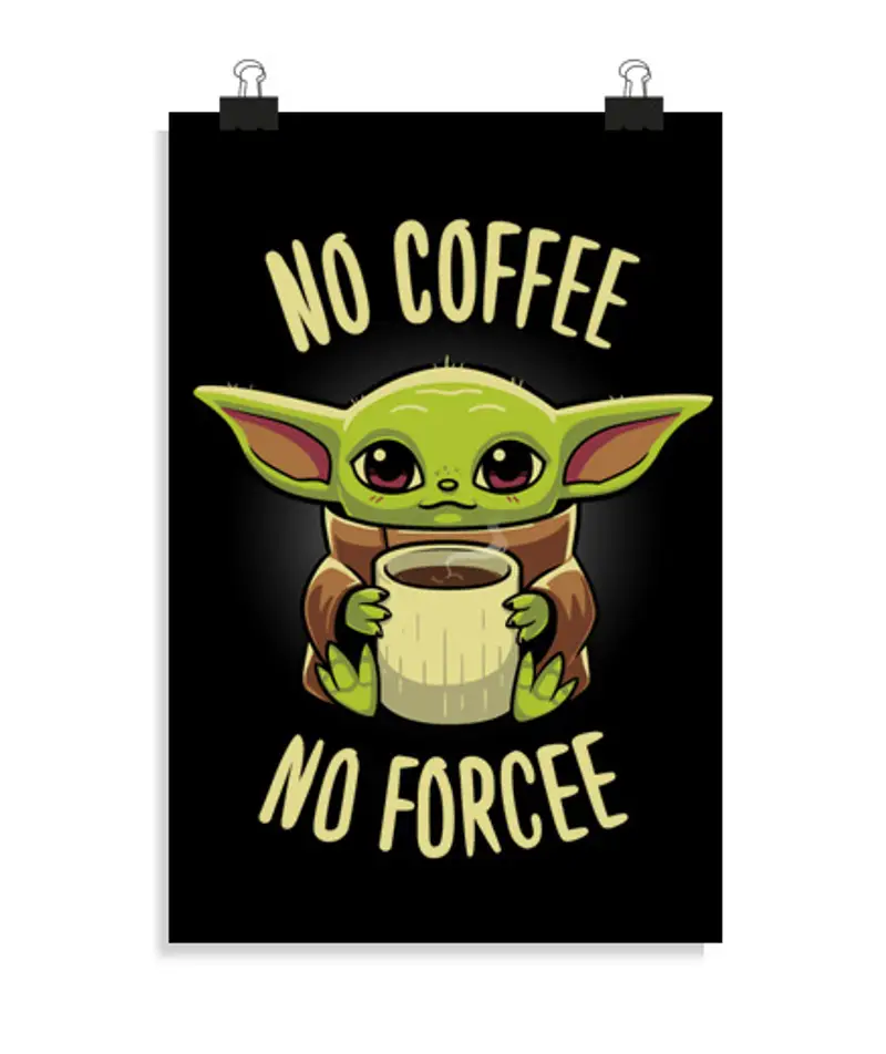 Poster verticale 2:3 - (20 x 30 cm) bebè yoda c of fee - grogu mandalorian
